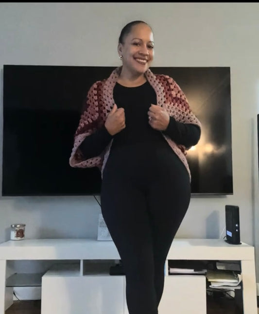 The “Cozy Bloom” Granny Square Cocoon Shrug